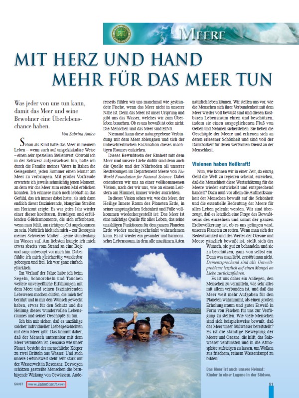 Titelblatt der Publikation : Mit Herz und Hand mehr für das Meer tun