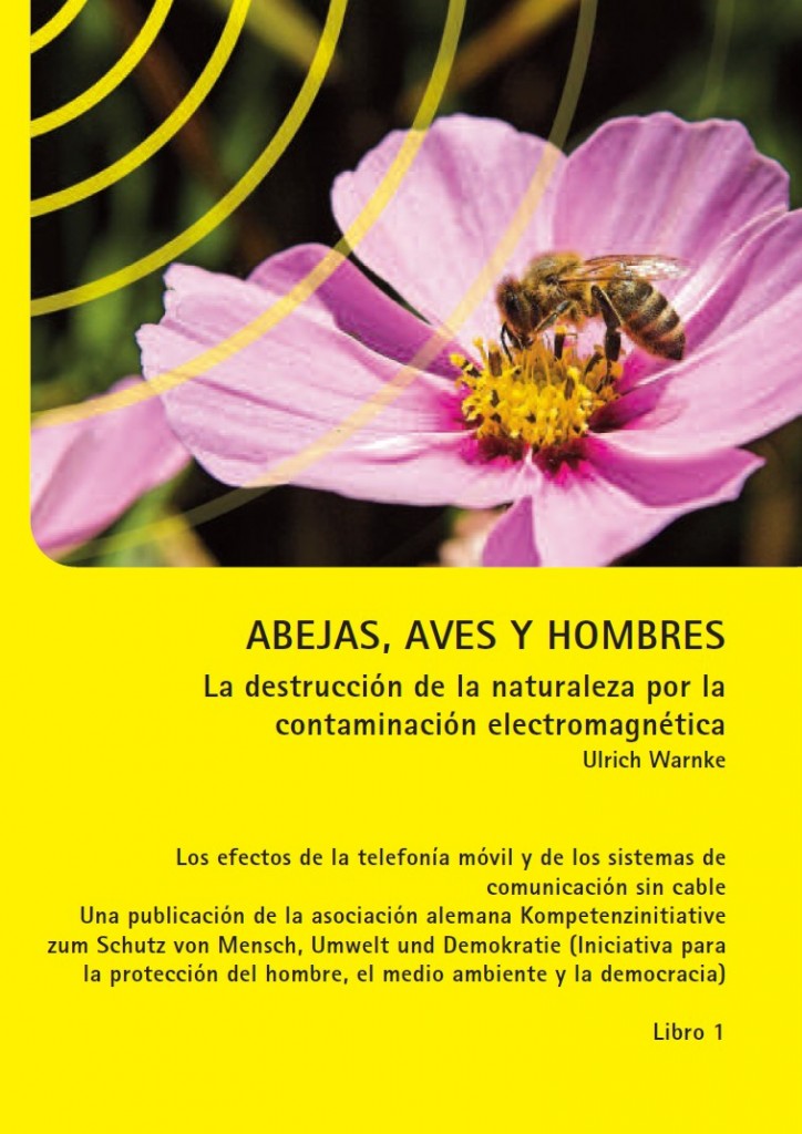 Portada de la publicación: Abejas, aves y hombres – la destrucción de la naturaleza por la contaminación electromagnética