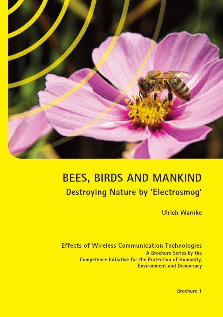 Cover of publication : Bees, Birds and Mankind – Destroying Nature by ‘Electrosmog’