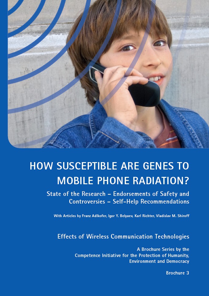 Cover of publication : How susceptible are genes to mobile phone radiation?