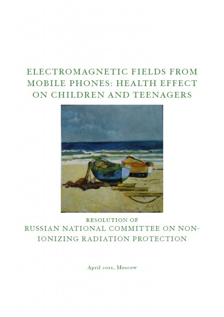 Cover of publication : Electromagnetic fields from mobile phones: Health effect on children and teenagers