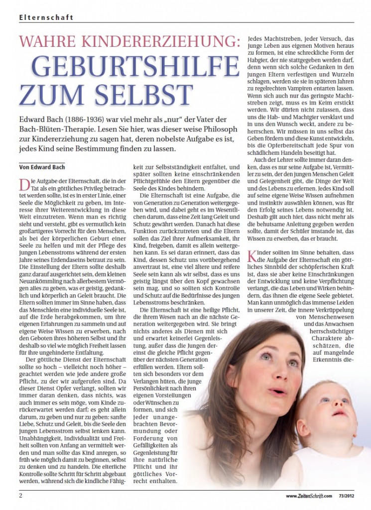 Titelblatt der Publikation : Wahre Kindererziehung: Geburtshilfe zum Selbst