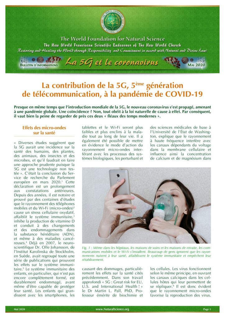 Couverture de la publication: La contribution de la 5G, 5ème génération de télécommunication, à la pandémie de COVID-19