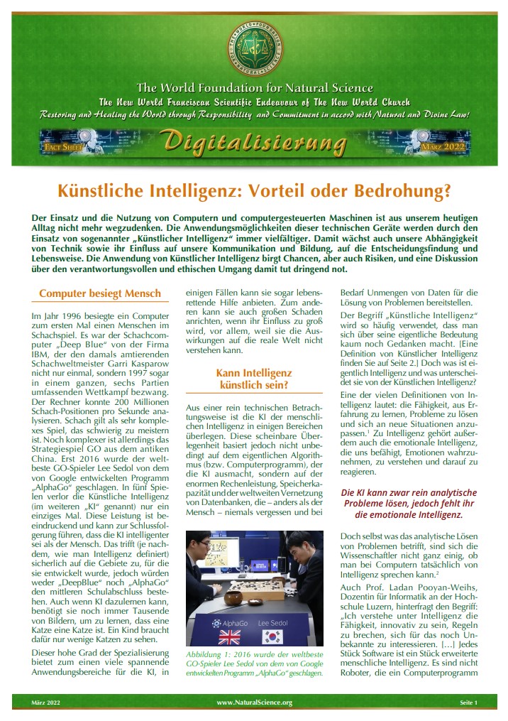 Titelblatt der Publikation : Digitalisierung